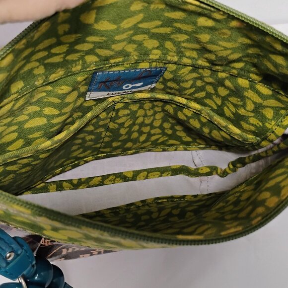 Fossil Key-Per Crossbody Bag Coated Canvas Purse Blue Key - Picture 8 of 11